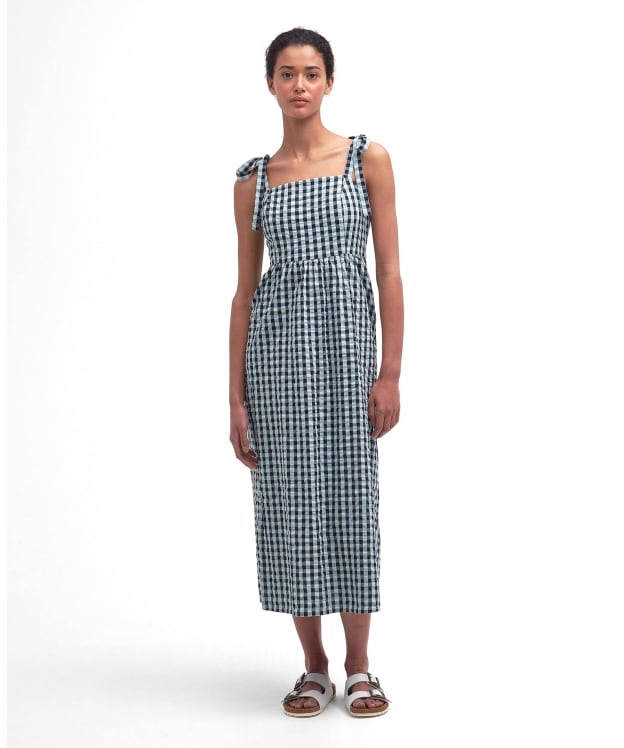 Women's Barbour Abigail Midi Dress - Blue Haze Gingham