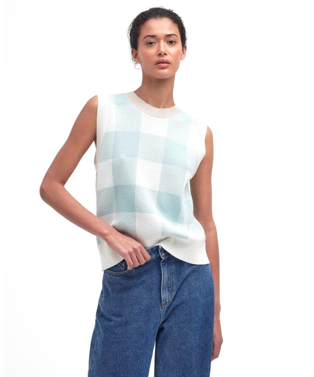 Women's Barbour Abigail Sleeveless Knitted Jumper - Blue Haze