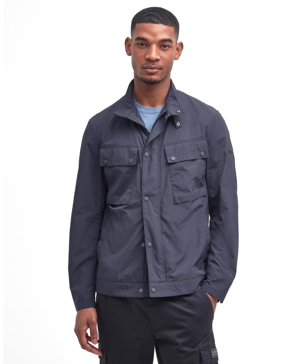 Men's Barbour International Hayledon Biker Jacket - Dark Navy