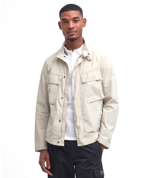 Men's Barbour International Hayledon Biker Jacket - Mist