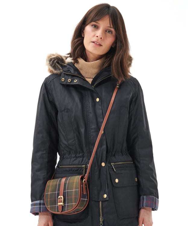 Women's Barbour Katrine Tartan Leath Bag - Classic Tartan