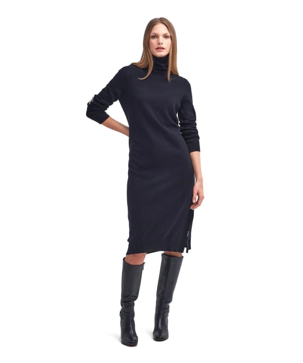 Women's Barbour Pendle Knitted Midi Dress - Black