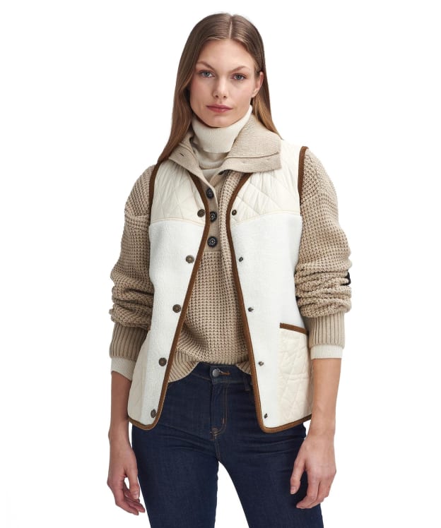 Women's Barbour Brambles Fleece Gilet - Winter Pearl
