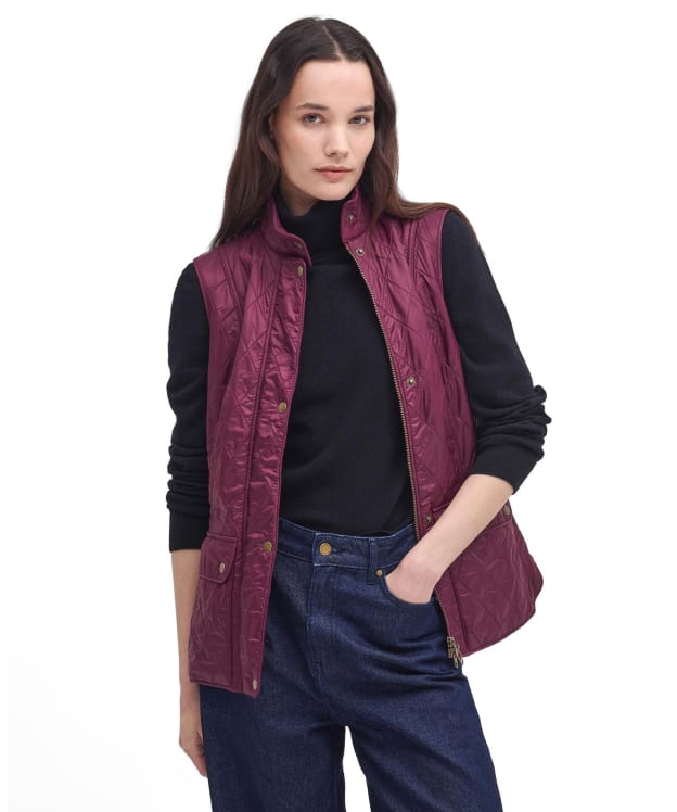 Women's Barbour Wray Gilet - Cabernet / Brown