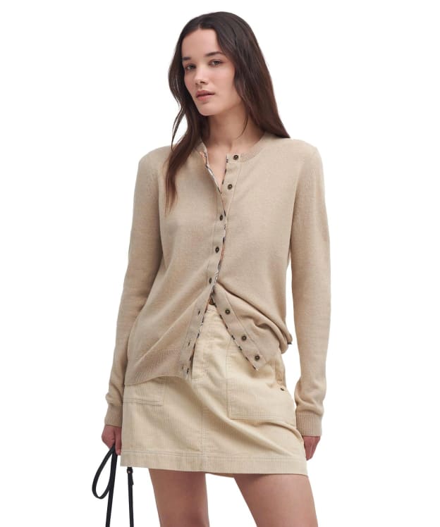 Women’s Barbour Pendle Cardigan - Honey / Hessian Tartan