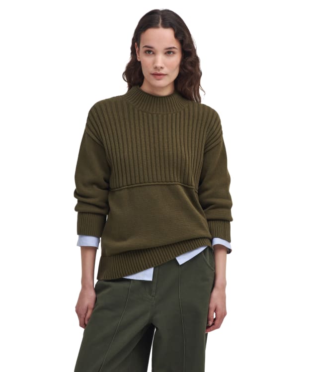 Women's Barbour Andi Knitted Jumper - Dark Moss
