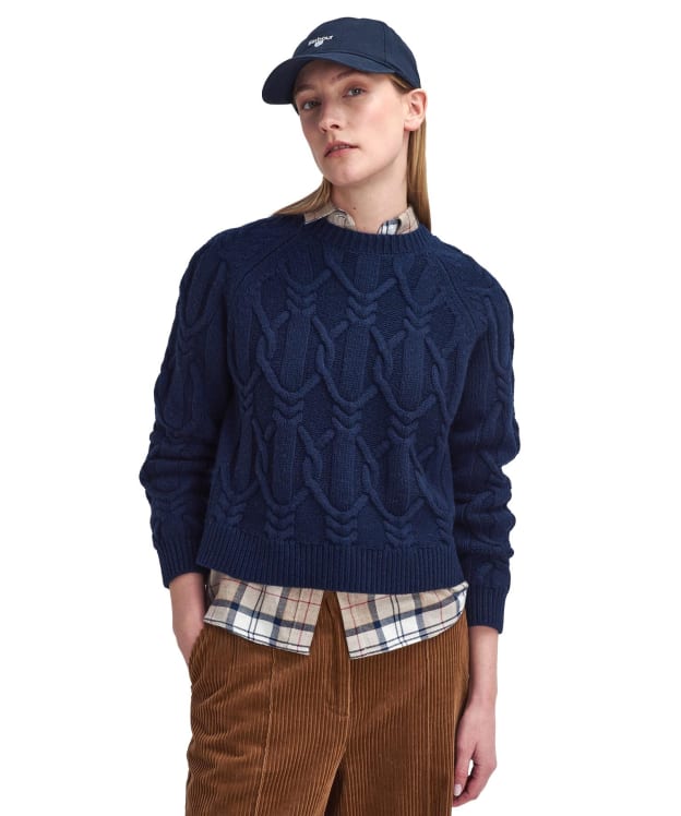 Women's Barbour Elisha Knitted Jumper - Navy