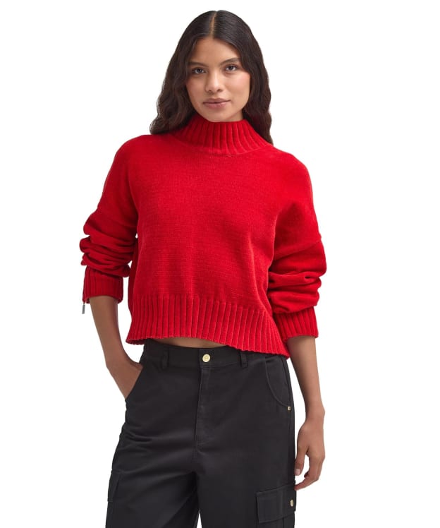 Women's Barbour International Milla Knitted Jumper - Scarlet