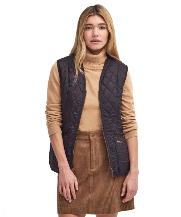 Women's Barbour Betty Fleece Waistcoat / Zip-In Liner - Brown