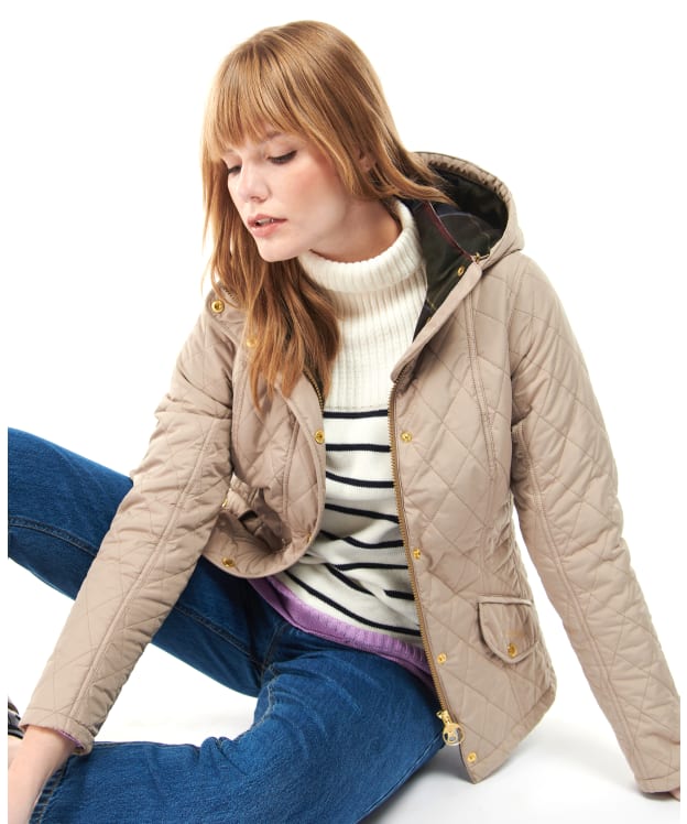 Women's Barbour Millfire Quilted Jacket - Light Trench / Classic