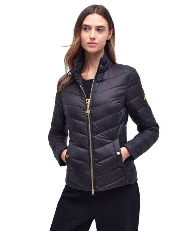 Women's Barbour International Aubern Quilted Jacket - Black