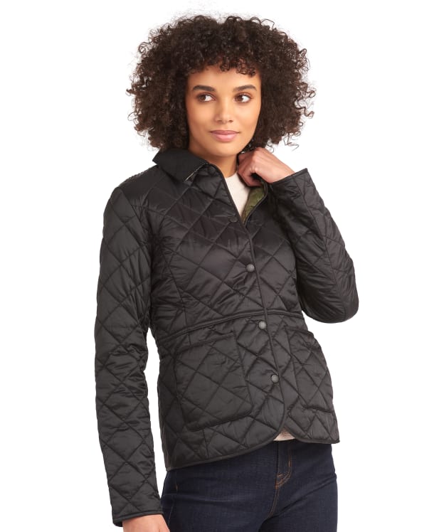 Women's Barbour Deveron Quilted Jacket - Black