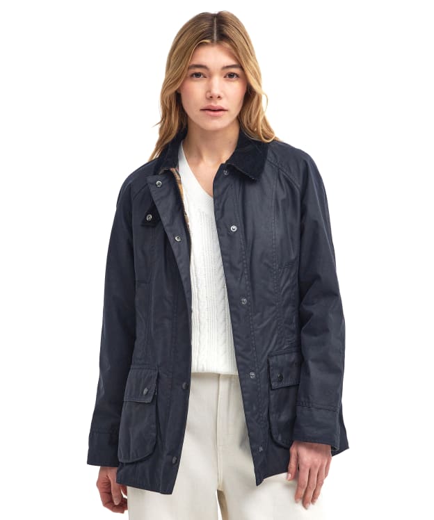 Women's Barbour Beadnell Waxed Jacket - Navy