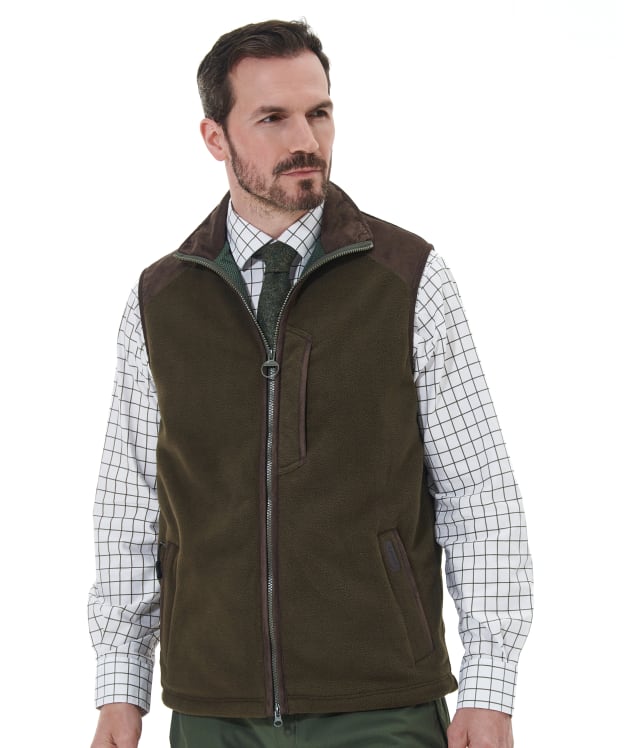 Men's Barbour Active Fleece Gilet - Olive