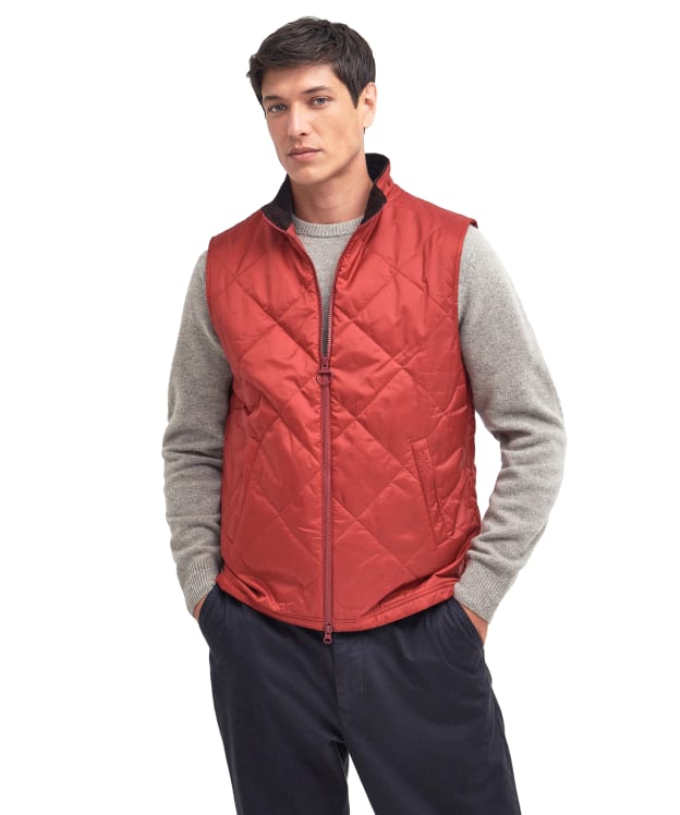 Men's Barbour Finn Gilet - Dark Red