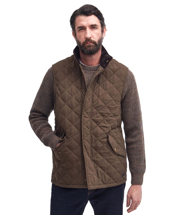 Men's Barbour Shoveler Gilet - Dark Olive