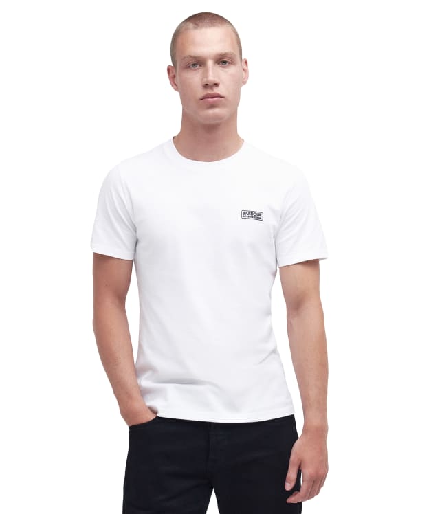 Men's Barbour International Small Logo Tee - White / Black