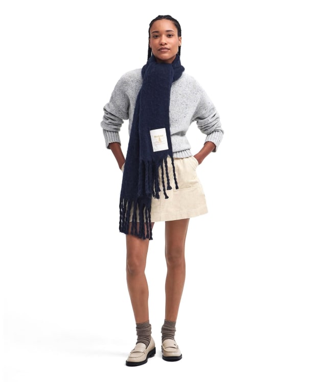 Women's Barbour Ellison Scarf - Navy