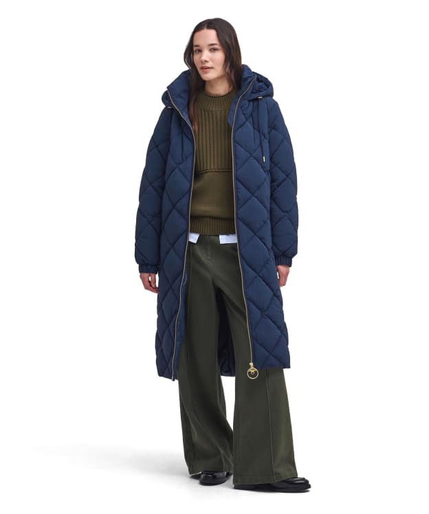 Women's Barbour Kirkton Puffer Jacket - Navy / Classic