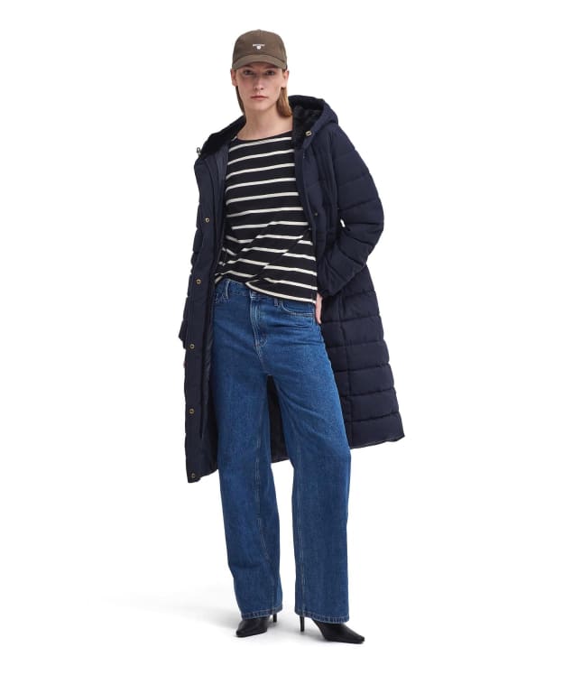 Women's Barbour Clarence Puffer Jacket - Dark Navy