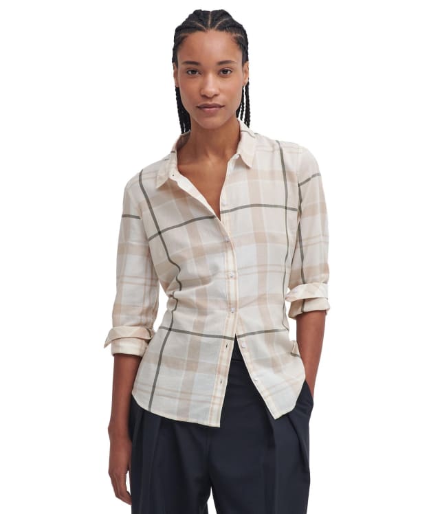 Women’s Barbour Bredon Shirt - Winter White / Loden