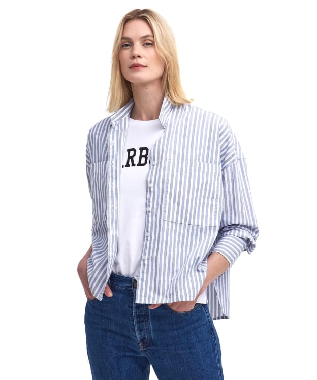 Women's Barbour Violetta Shirt - Chambray Stripe