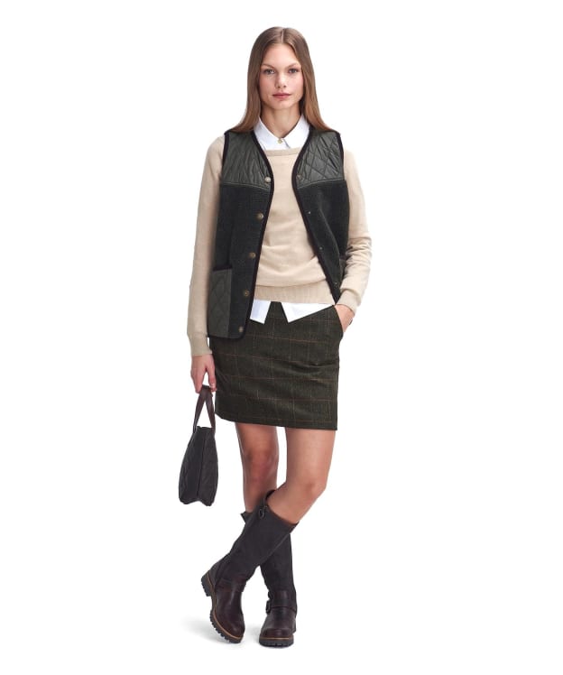 Women's Barbour Birch Skirt - Spiced Pumpkin Check