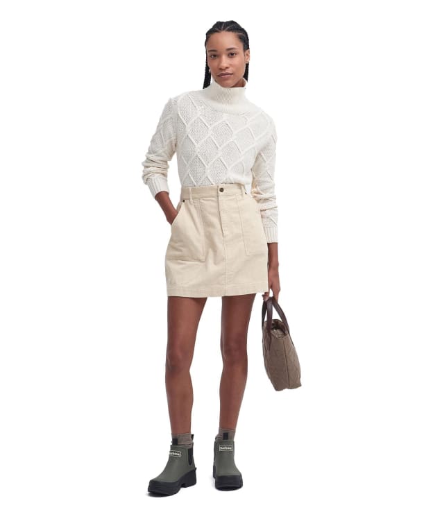 Women's Barbour Anya Mini Skirt - White Pepper