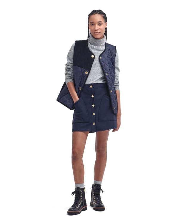 Women's Barbour Reighton Mini Skirt - Navy