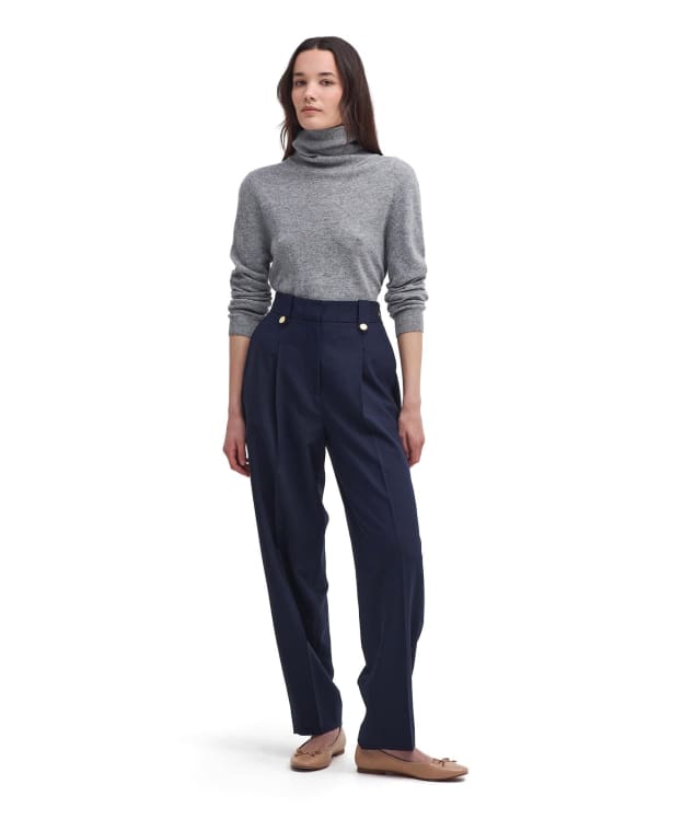 Women's Barbour Aubrey Trousers - Navy