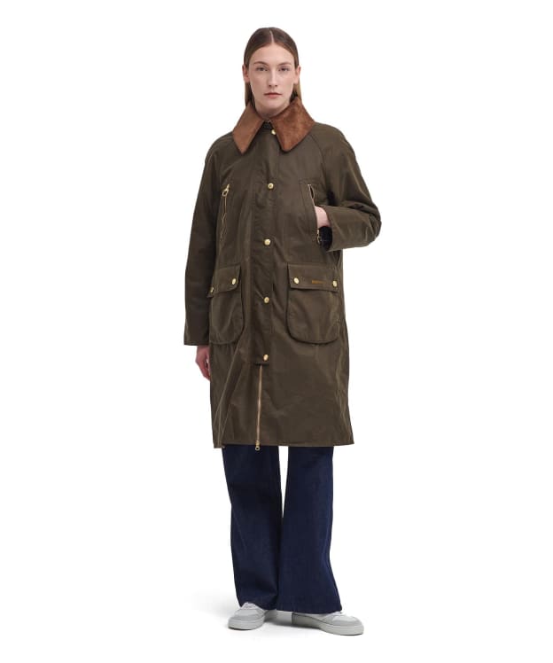 Women's Barbour Ebberston Waxed Jacket - Beech / Classic