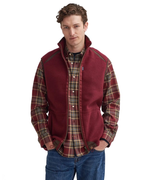 Men's Barbour Langdale Fleece Gilet - Port