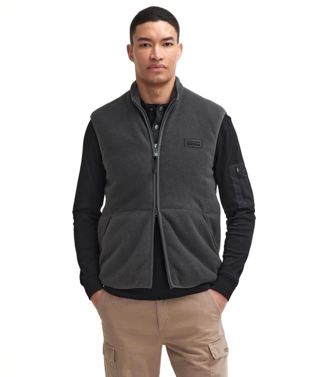 Men's Barbour International Ellesmere Fleece Gilet - Charcoal