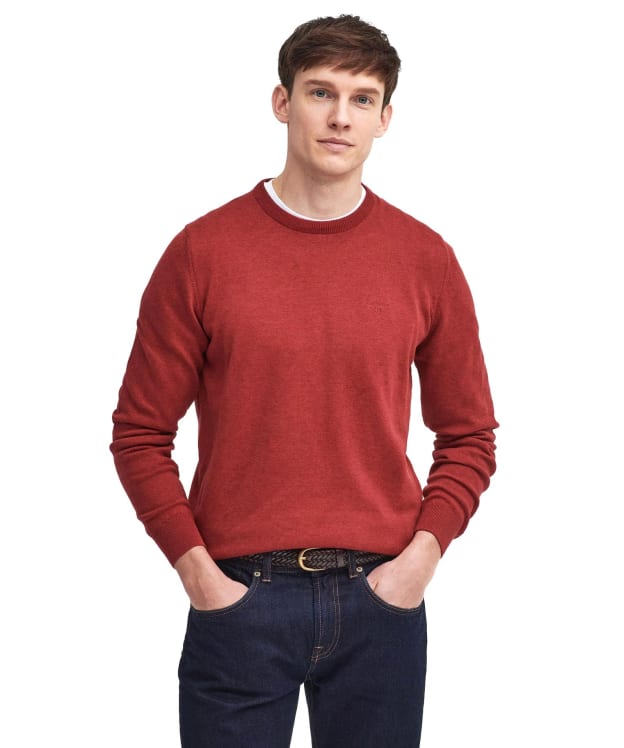 Men's Barbour Pima Cotton Crew Neck Sweater - Highland Red