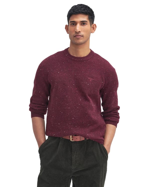 Men's Barbour Tainsbury Crew Neck Sweater - Merlot