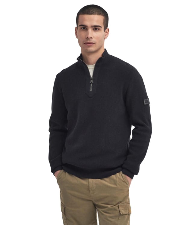 Men's Barbour International Crawley Funnel Neck Jumper - New Black
