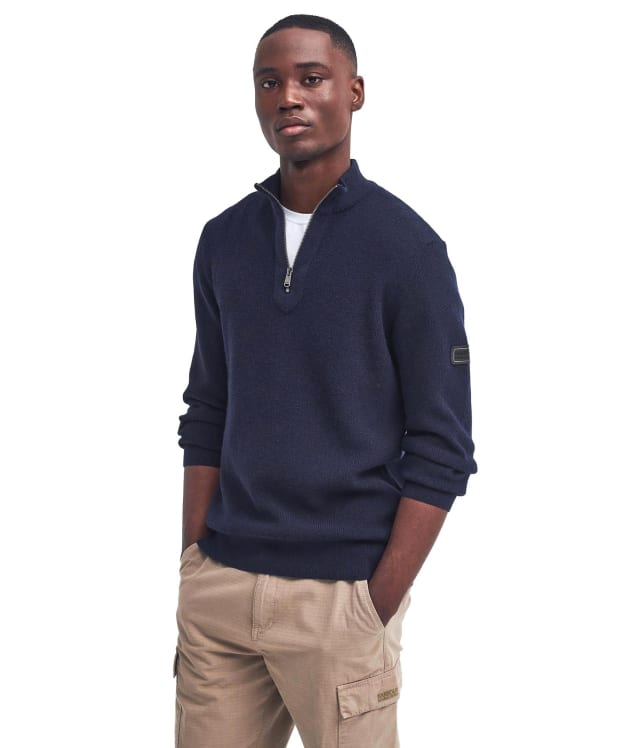 Men's Barbour International Crawley Funnel Neck Jumper - Navy