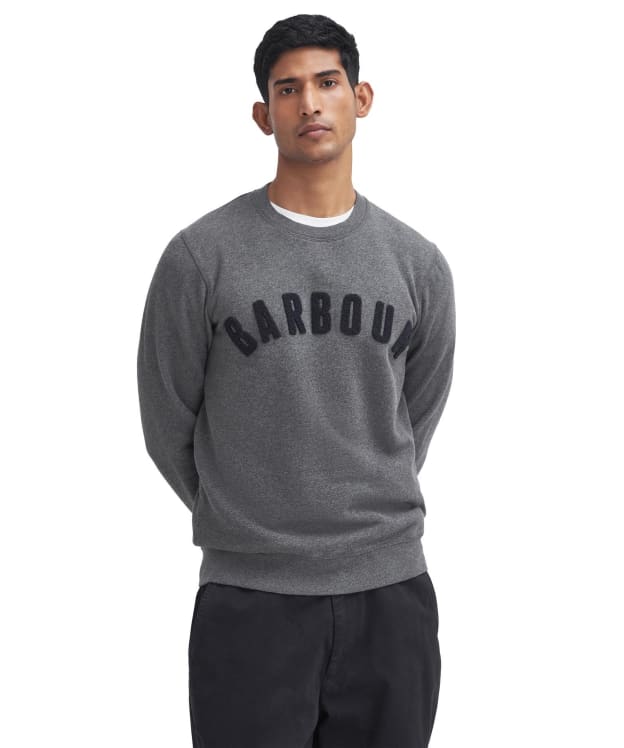Men's Barbour Prep Logo Crew Sweater - Mid Grey Marl