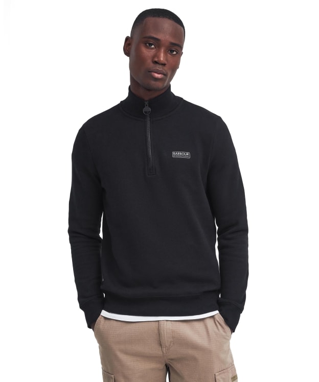 Men’s Barbour International Essential Half Zip Sweater - Black / Pewter