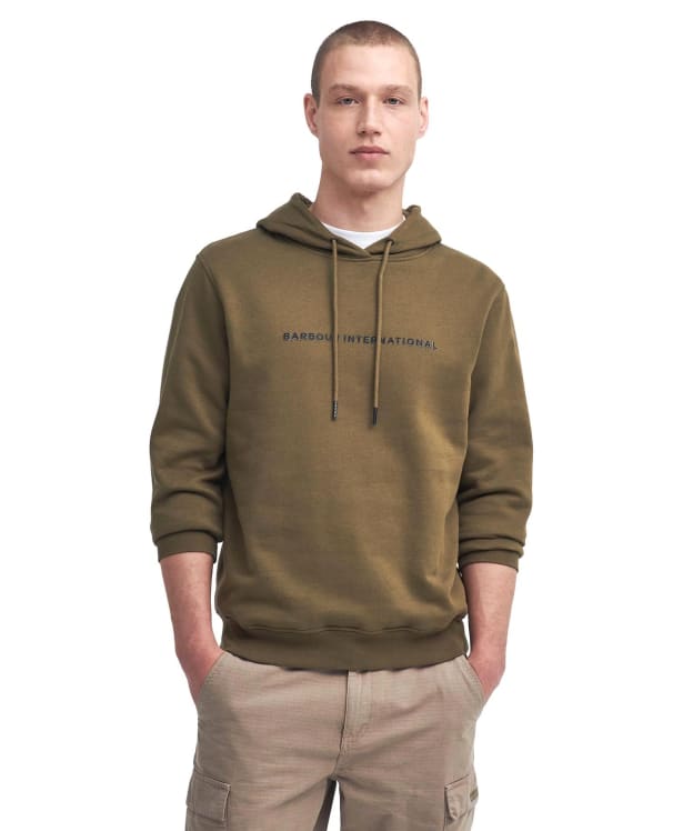 Men's Barbour International Shadow Hoodie - Military Olive
