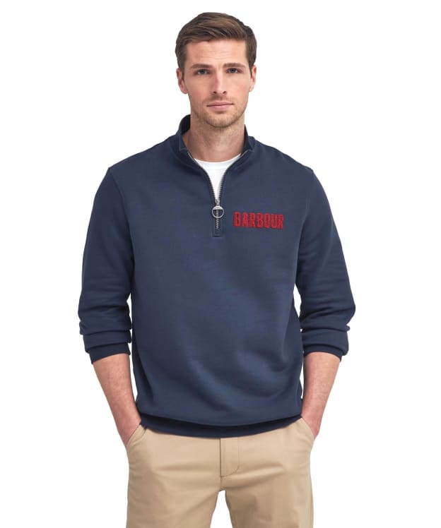 Men's Barbour Cotes Half Zip Sweatshirt - Navy