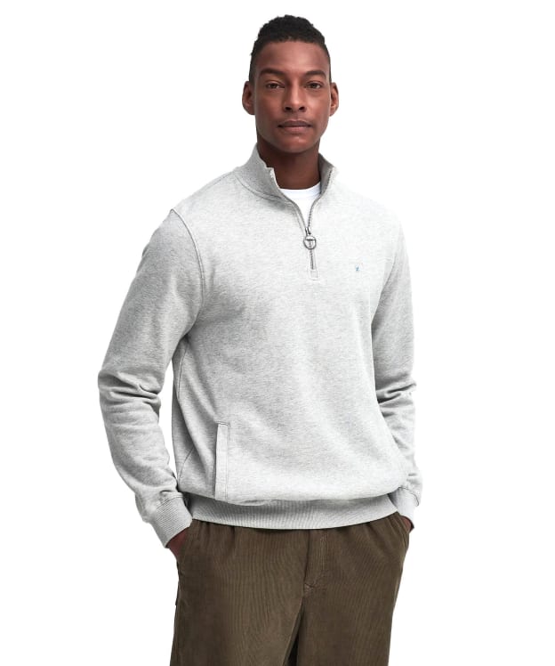 Men's Barbour Beckhill Half Zip Sweatshirt - Grey Marl