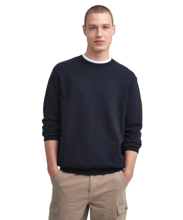 Men's Barbour International Outline Badge Crew - Black