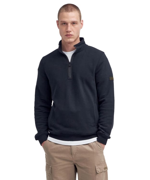 Men's Barbour International Outline Funnel Neck Sweatshirt - Black
