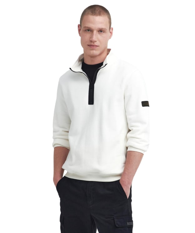 Men's Barbour International Outline Funnel Neck Sweatshirt - Whisper White