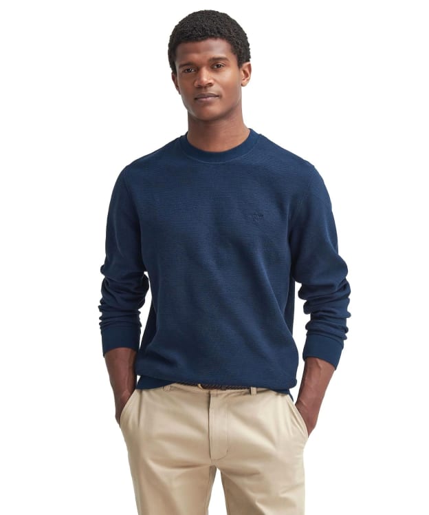 Men's Barbour Diamond Crew Neck Sweatshirt - Navy