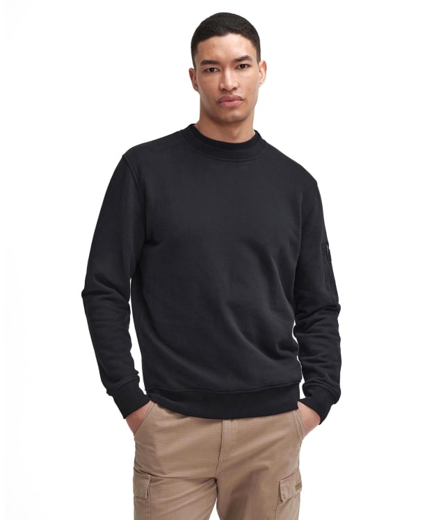 Men's Barbour International Grip Crew Neck Sweatshirt - Black