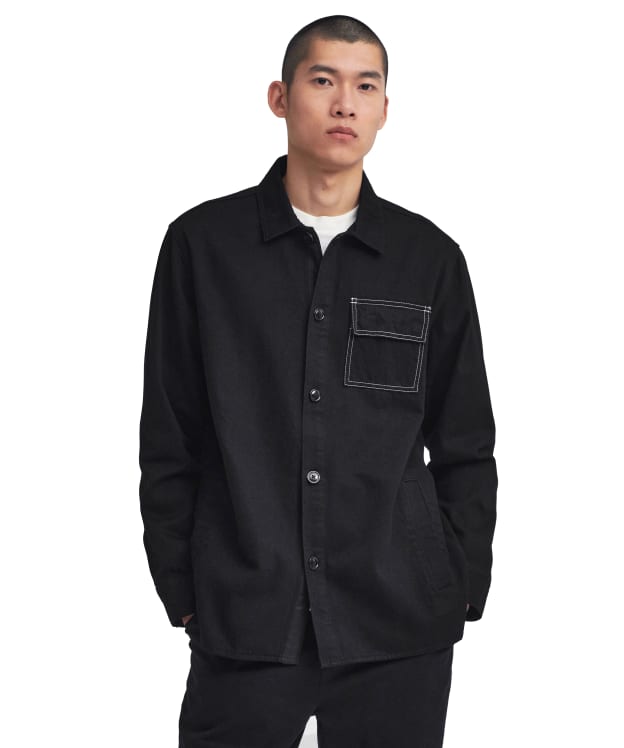 Men's Barbour International Ryder Twill Overshirt - Black