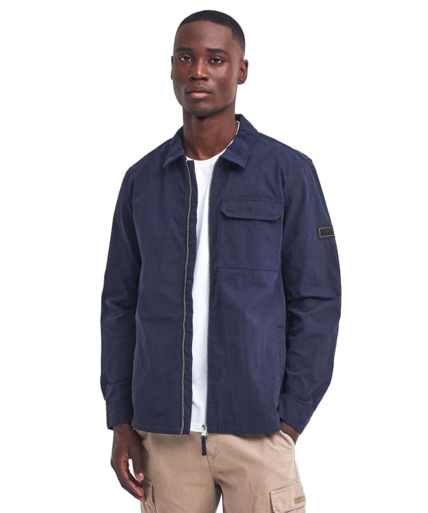 Men's Barbour International Maze Peached Overshirt - Navy