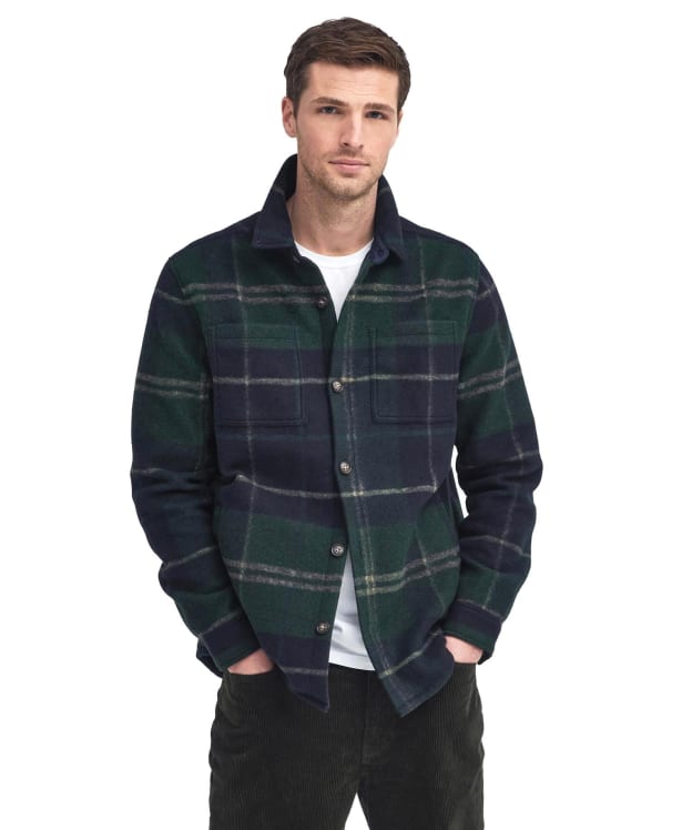 Men's Barbour Chapter Tailored Check Overshirt - Green Loch Tartan